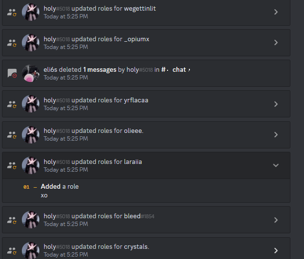 Vanity roles configuration. Members earn cosmetic roles tied to milestones and activity.
