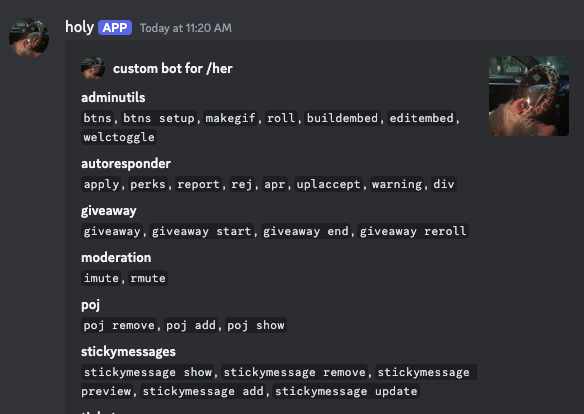 Giveaway management module. Staff can create, pause, and re-roll giveaways with custom conditions.